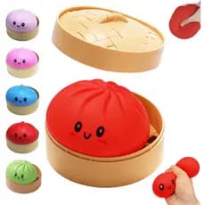 Dowmoo Bun Squishy Toy Lento Rising Soft Squeeze Relief Stress Fidget Toys Simulação Modelo De Comida Brinquedo Sensoria