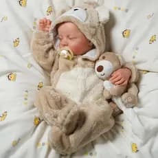 45cm Novo Silicone Sólido Bebê Reborn Menino Pele Macia Pode Tomar Banho Simulated doll