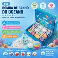 Conjunto de bola de sal de banho de brinquedo oceano caixa 50g * 12 peças bola de banho de bolha de ban