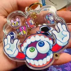 Anime Chaveiro Feminino Shake Divertido Acrílico Homem O Incrível Digital Circo Pingente Ornamento Acessórios Amigo Pres