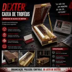 Conjunto De Blocos De Construção Dexter Morgan Blood Slide Box MOC-Estojo De Troféu Killer , Coleção De Slides De Sangue