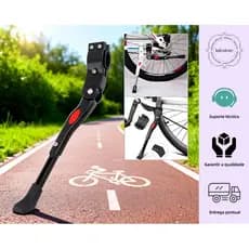 Descanso Lateral Pezinho Alumínio Para Bike Bicicleta Regulavel Emborrachado Com Apoio Aluminio