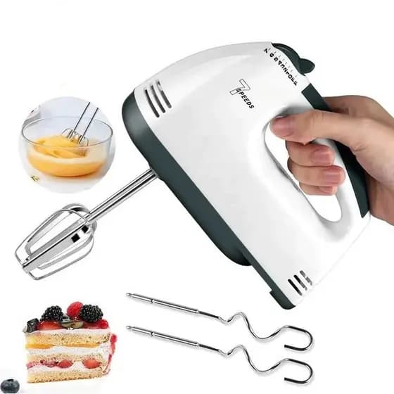 Batedeira De Mão Elétrica Bolo Chantilly 7 Velocidades 260W Batedeira Massa Bolo Ovos 110V