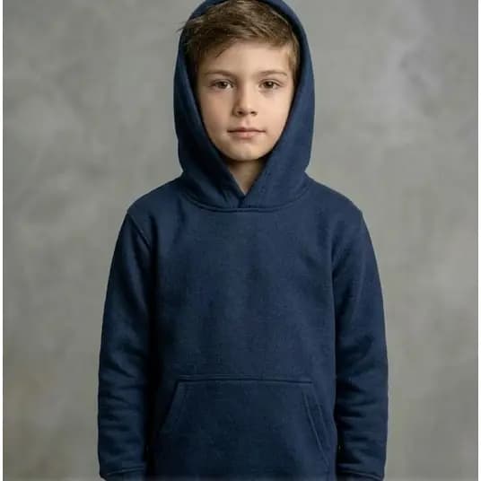 Blusa de algodão infantil azul marinho