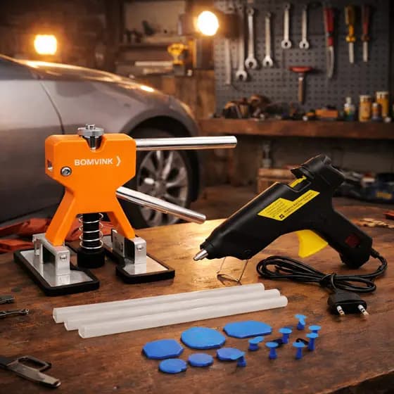Kit Extrator Amassados Automotivo Pistola Cola Quente + Bastões