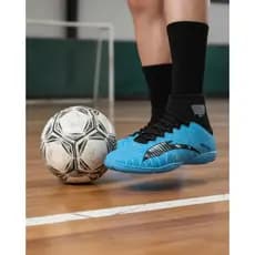 Chuteira Futsal Salão Quadra Botinha Cano Alto Botinha Cano Alto com Meião e Caneleira