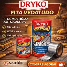 Manta Fita Asfáltica Metalizada 10m Vários Tamanhos Auto Adesiva Vedação Telhas Laje Vedatudo