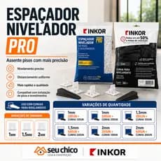 Kit Espaçador +CUNHA Nivelador Piso Porcelanato Modelo Slim 1,0MM 1,5MM 2MM