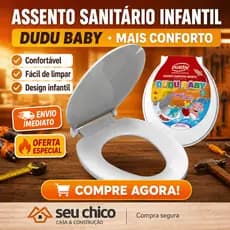 Assento Sanitário INFANTIL DUDU BABY DURIN Branco Confortável Universal