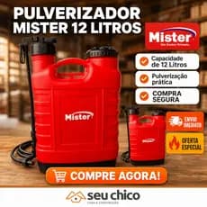 Pulverizador Bomba Veneno Costal Manual Capacidade 12 LITROS Mister Reforçado
