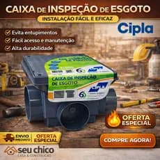 Caixa de Passagem Para Inspeção de Esgoto 4,2 LITROS CIPLA COM TAMPA Vedada
