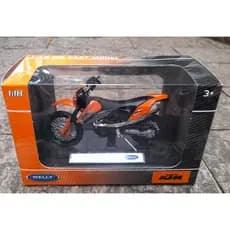 Miniatura Moto Enduro KTM 690 laranja Welly 1:18