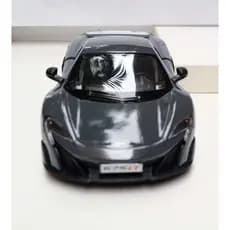 Miniatura McLaren 675LT Cinza 1:36 Kinsmart Metal e Fricção.