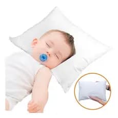 Capa Protetora Fronha Impermeável Para Bebê 40x30cm com Zíper Branco Berçário