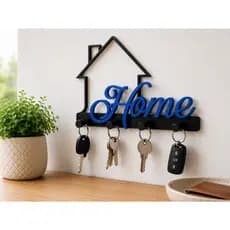 Chegue em Casa com Tudo no Lugar – Porta Chaves Home Decorativo com 4 Ganchos
