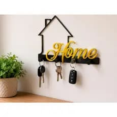 Porta Chaves Home Decorativo de Parede com 4 Ganchos Organizador para Entrada