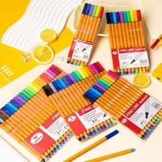 Kit Canetas Fine Line Coloridas com Ponta Fina 0.4mm – 60/80/120 Cores