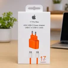 Carregador Turbo 40W USB-C Power Delivery iPhone 16 17 Pro Max Cabo Tipo C + Capinha Silicone