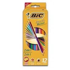 Lápis de Cor BIC Evolution Original Pastel Tons de Pele Bicolor Kids Escolar Desenho Colorir