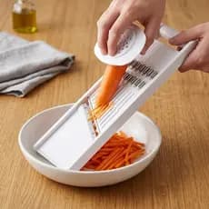 Cortador 24 cm Fatiador Ralador Dupla Face Manual Keita Branco Legumes Frutas Coco Queijo para Cozinha Multiuso