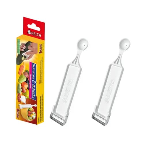 Descascador e Boleador 2 em 1 Keita - Kit 1/2/3 - Para Batata Frutas e Legumes – P/ Cozinha Prático e Multifuncional