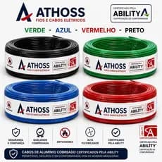 Cabo Flexível Fio 2.5mm Rolo 100 Metros para Instalações PRETO - AZUL - VERDE - VERMELHO