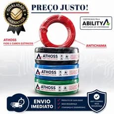 Cabo Flexivel Fio 1x6,00mm Rolo de 100 metros  - certificado pela ability