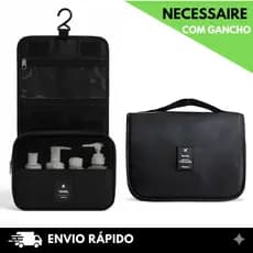 Necessaire Viagem Feminino Masculino Organizador de Mala com Gancho para Pendurar