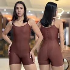 Macaquinho Feminino Academia Macacão Fitness com Zero Transparência e Alta Compressão