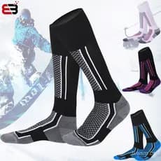 Meias Esportivas de Cano Alto com Solas Aquecidas para Esqui/Escalada/Homens/Mulheres