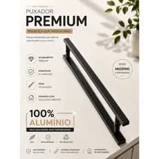 PUXADOR 70CM TOTAL POR 60CM ENTRE FUROS, BARRA CHATA PRETO OU BRANCO, PARA VIDRO, ALUMÍNIO E MADEIRA, 100% ALUMÍNIO.