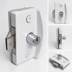 Fechadura porta de correr blindex, modelo 1510x, preto branco ou marrom.