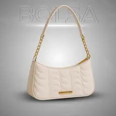 Bolsa Feminina Transversal Meia Lua Matelassê Compacta Moderna GUARÁ BAGS