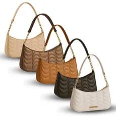 Bolsa Feminina Matelassê Meia Lua Pequena Estilo Baguete Chic e Versátil