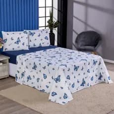 Jogo De Cama Lençol 4 Peças Percal Casal Queen King 100% Algodão