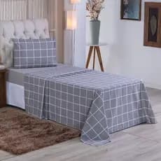 Jogo De Cama Solteiro 3 Peças Percal 100% Algodão 180 Fios