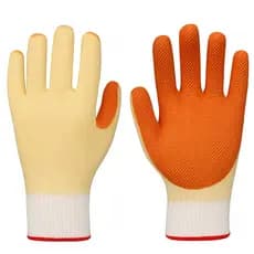 12 Pares Luva Emborrachada EPI Rubber Resistente Vulcanizado Proteção Segurança Antiderrapante