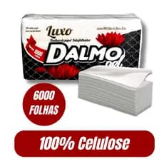 Papel Toalha Interfolhado DalmoPel Luxo 1.000 Folhas |  KIT 6 Pacotes