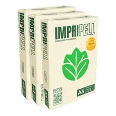 Kit 3 Unidades Papel Reciclado Bege Resma Com 500 Folhas Bege