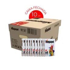 Papel A4 75g Caixa com 10 Resmas 500 Folhas Megapel Sulfite Branco Uso Profissional