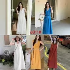 Vestido colete sem mangas feminino verão novo estilo venda quente lindo cinto praia férias saia longa