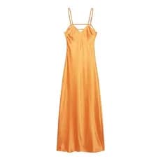 W inverno novo estilo feminino moda seda cetim textura estilingue fã flauta vestido