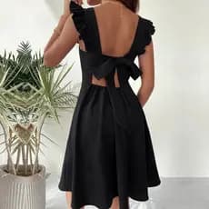 Novo estilo estilingue doce saia curta temperamento Commuter férias praia vestido verde escuro verão novo estilo