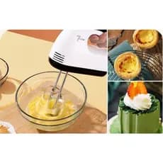 Batedeira De Mão Elétrica Bolo Chantilly 7 Velocidades 260W Batedeira Massa Bolo Ovos 220V