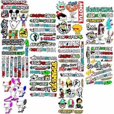CARTELA DE ADESIVOS CARRO, MOTO, BIKE, SKATE.