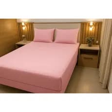 Jogo de Cama Micropercal 400 Fios Queen | Lençol com Elástico + Fronhas | Toque Macio Premium