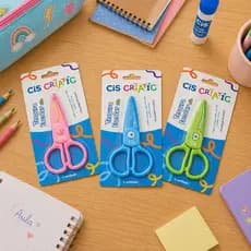 Tesoura Escolar Infantil Cis Criatic Sem Ponta 13cm Cores Sortidas