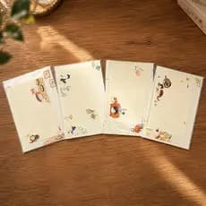 Kit Papel De Carta Com Envelopes 6 Papéis + 3 Envelopes Decorados