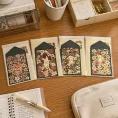 Kit Papel De Carta Floral Cute 6 Papéis + 3 Envelopes Decorados