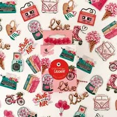 Kit 45 Adesivos Fofos Kawaii Papelaria Decorativa Scrapbook Planner